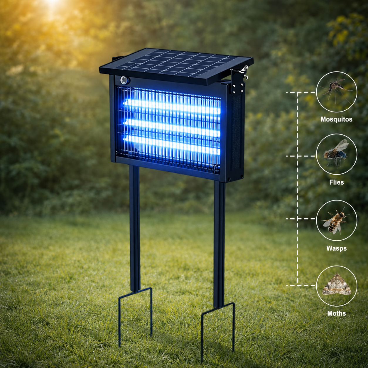 Solar Mosquito Lamp For Indoor And Outdoor Protection