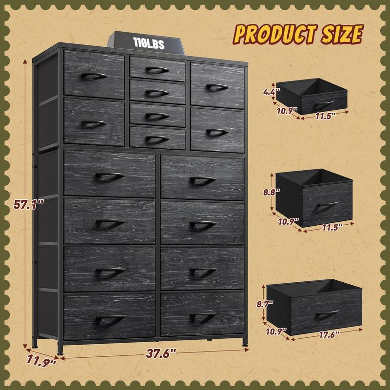 Dresser with Fabric Drawers