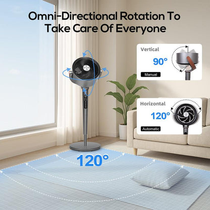 Powerful Pedestal Fan With Wide-Room Air Circulation