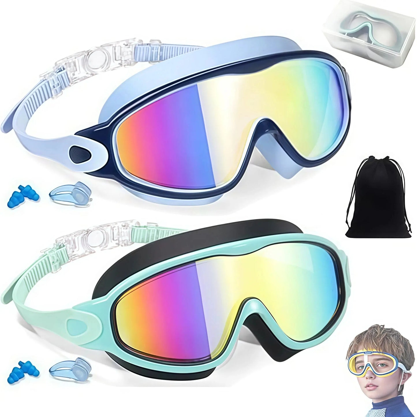 Soft Silicone Swim Goggles Made For Kids’ Comfort