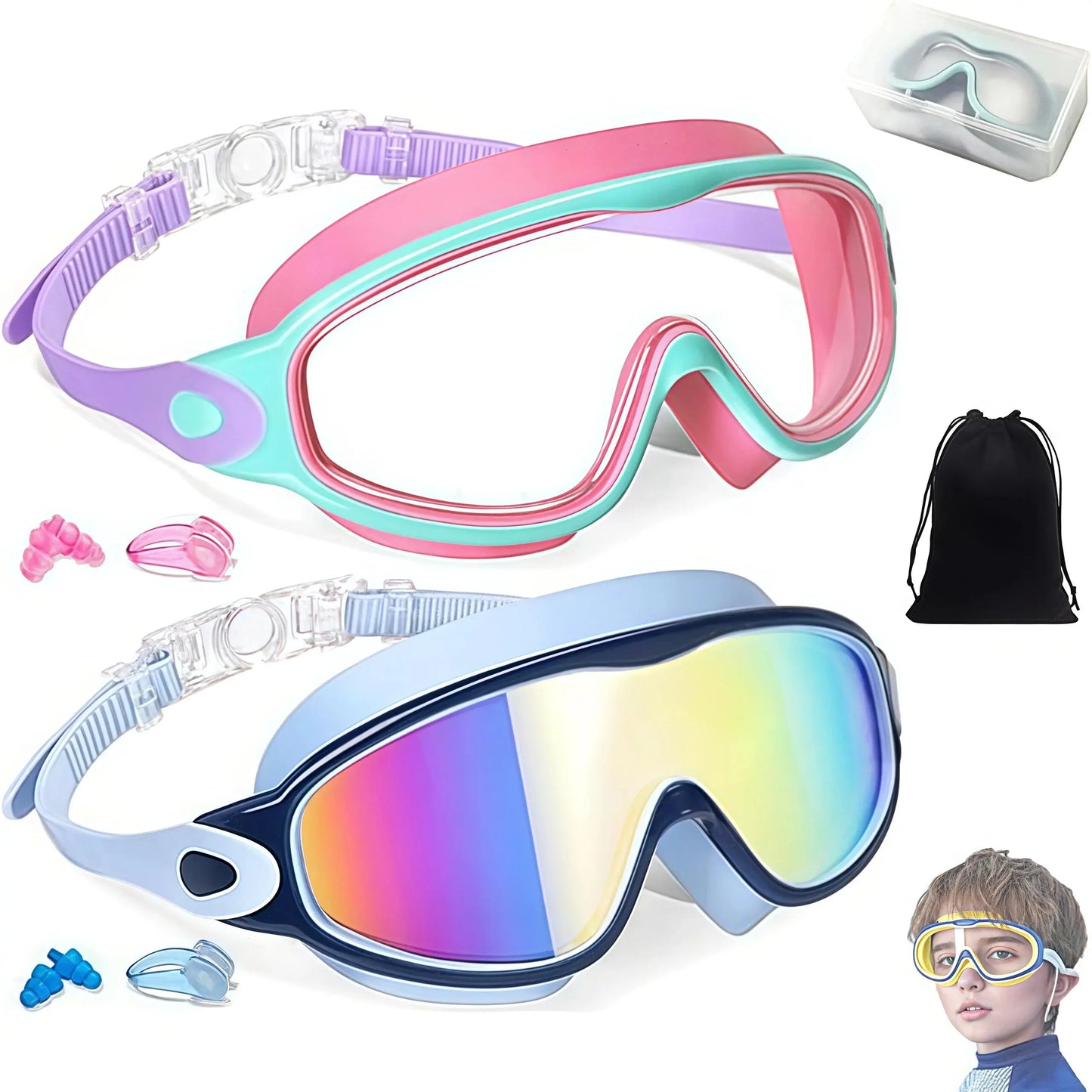 Soft Silicone Swim Goggles Made For Kids’ Comfort