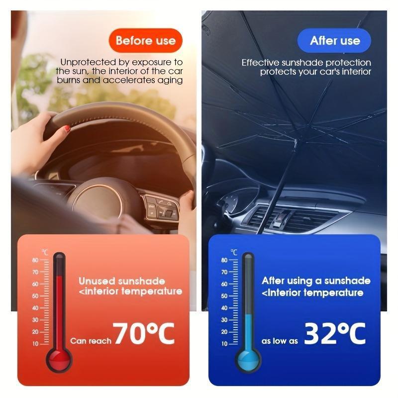 Foldable Car Windshield Umbrella For Instant Sun Protection