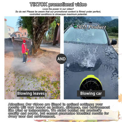 Dry Your Car. Clear Your Yard. One Handheld Blower