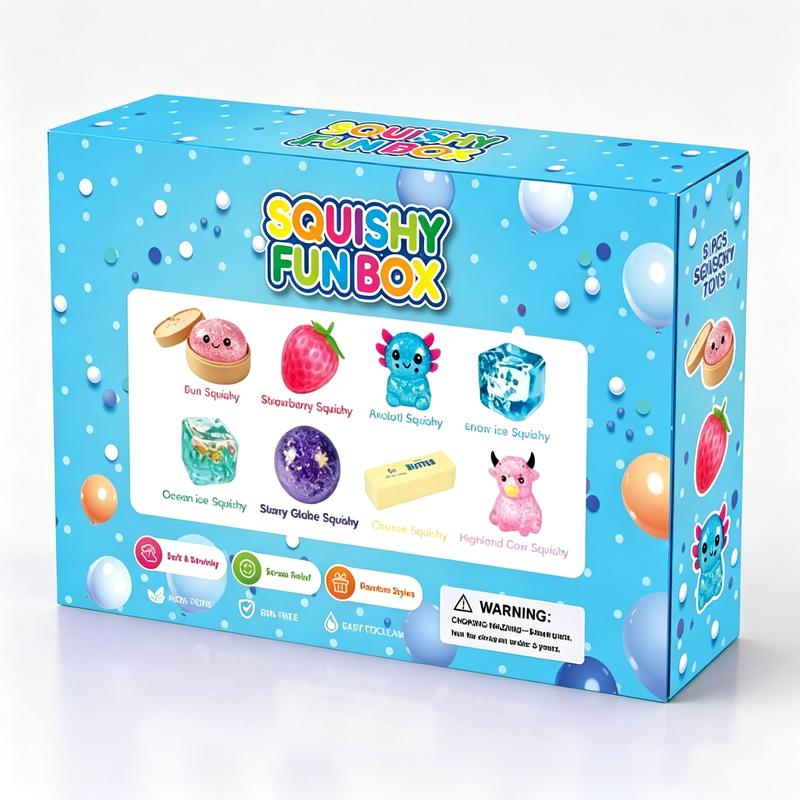 8 Mystery Squishies. One Box. Endless Satisfaction.